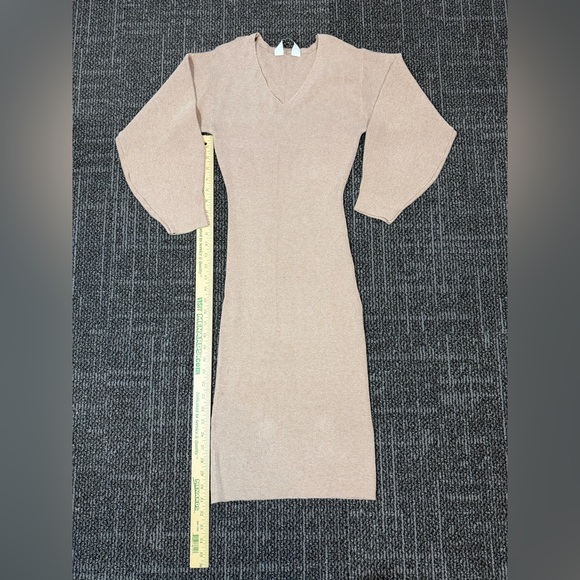 Dresses & Skirts - Primark Women’s Medium Camel V-Neck Knit Dress